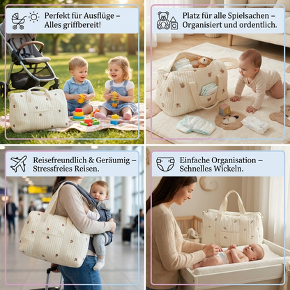 Große Mammi Baby Tasche - Platz für alles was Mütter brauchen!