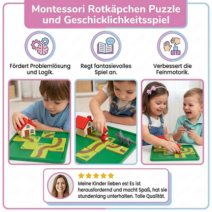 Montessori Rotkäpchen Puzzle und Geschicklichkeitsspiel