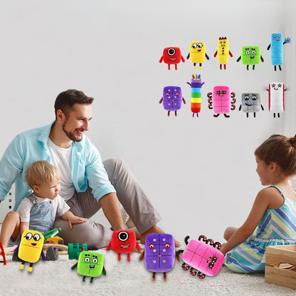 Lernfähige Zahlen Kuscheltiere