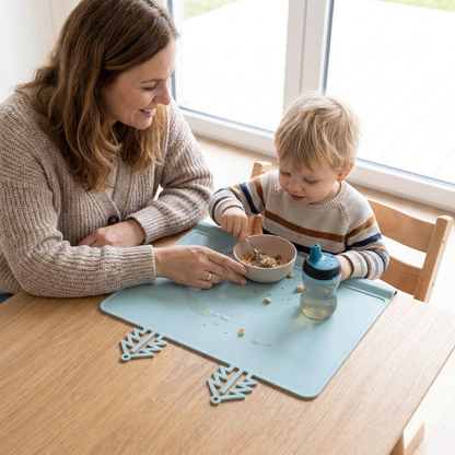 BabySafe praktische & hygienische Silikon-Babytischmatte mit erhöhtem Rand