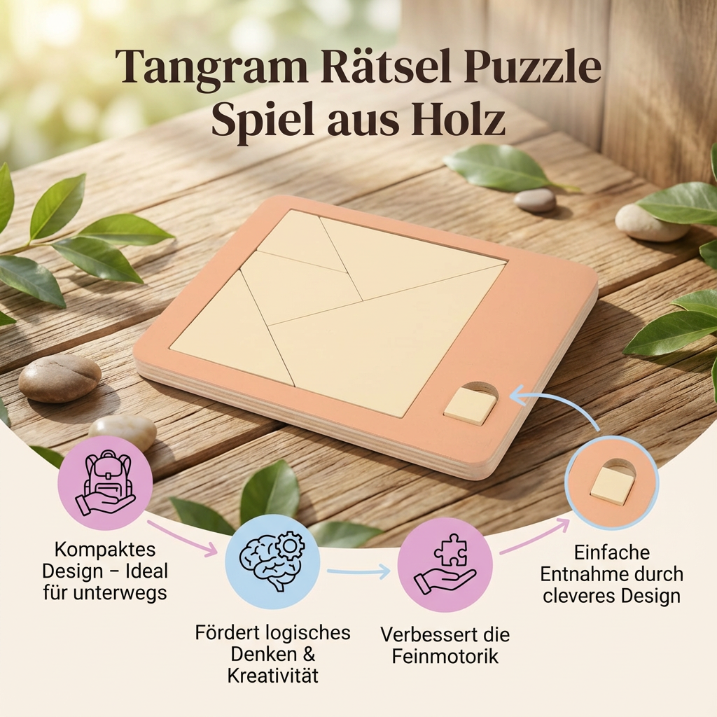 Tangram Rätsel Puzzle Spiel aus Holz