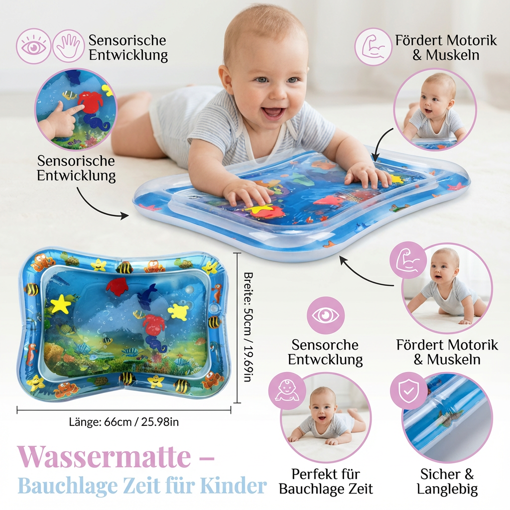 Wassermatte – Bauchlage Zeit für Kinder