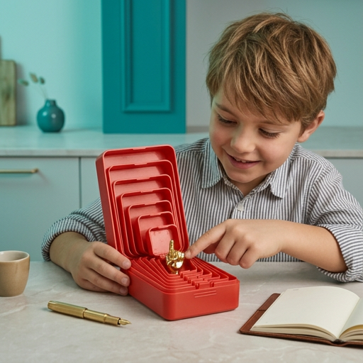 Lustige Überraschungs-Geschenkbox mit mehreren Schachteln
