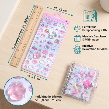 3D-Pfoten-Sticker – Niedliche weiche Puffy-Sticker für Kinder