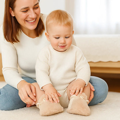 Flauschige Sockenschuhe für Babys