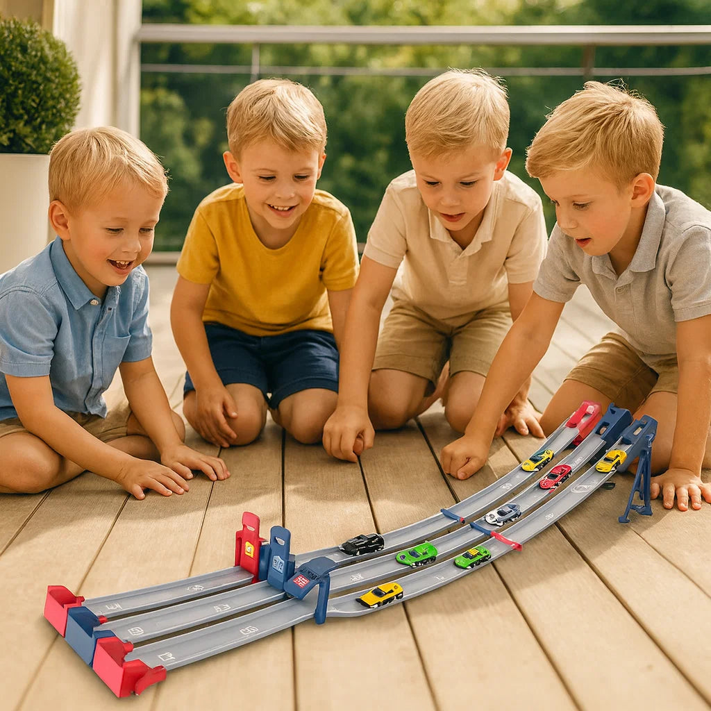 SprungTrack – Katapult-Rennbahn für Kinder