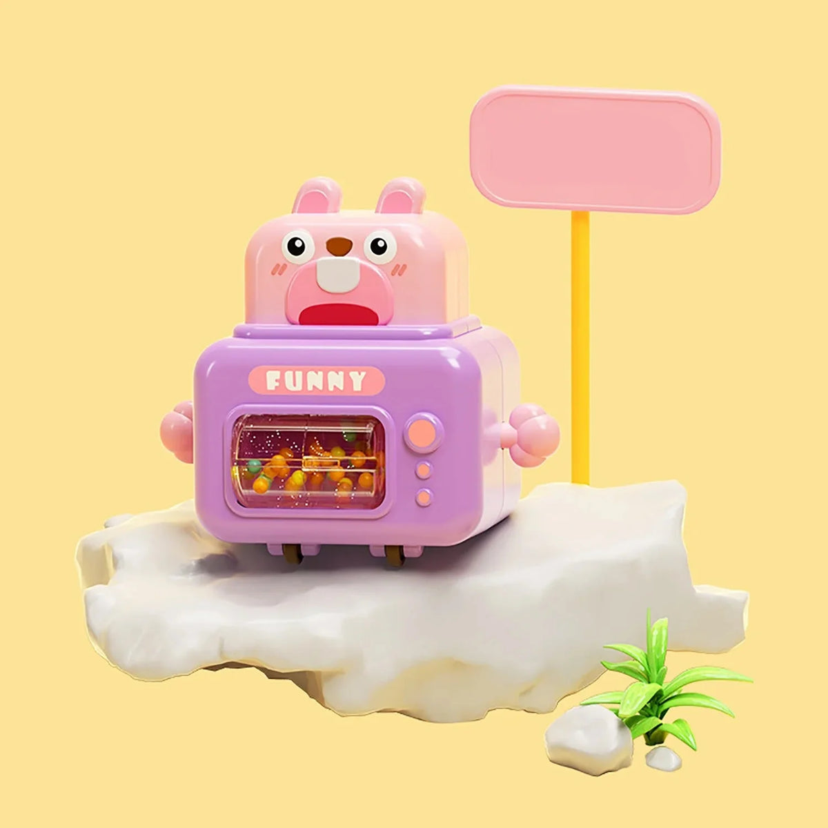 Spaß auf Rädern – Buntes Spielzeugauto mit Tiermotiven