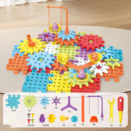 Montessori 3D Zahnrad und Puzzle Spielsteine